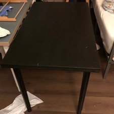 Ikea black simple table with