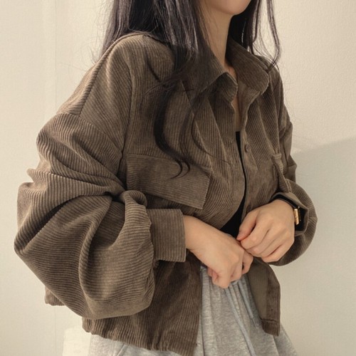 Femmes velours manteau court - velours,