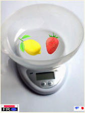 Balance De Cuisine Numérique Electronique LCD - Blanc Avec Bol inclus 5kg