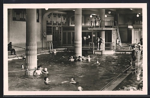Cpa vittel piscine - vittel,, la