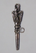 -BELLE CLE de MONTRE COQ AIGLE NAPOLEONIEN ARGENT poinçon SANGLIER COLLECTION  D