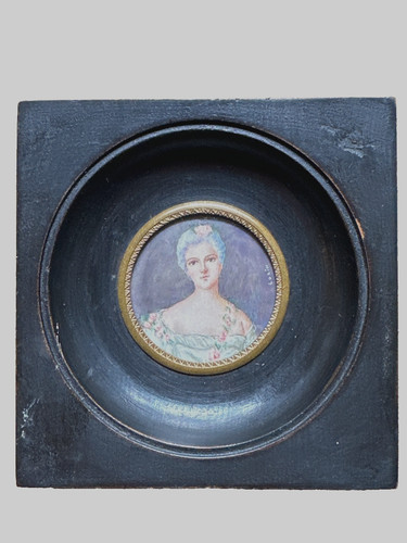 Ancienne miniature portrait - portrait, de
