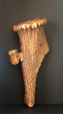 Pipe - Rare fourneau de pipe en bois de cerf – Forêt Noire ?