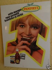 @ PUBLICITE EN CARTON  PLASTIFIE PAMPRYL 100 % JUS DE FRUIT