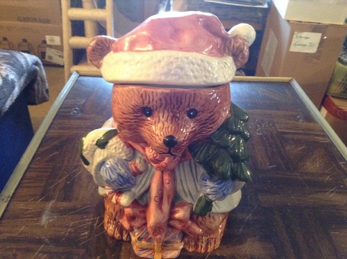 Holiday teddy bear - snack, jar