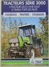 prospectus tracteur DEUTZ FAHR serie 3000 vignerons fruitiers standards tractor