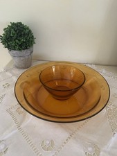 Grand Plat De Service Rond + Bol Duralex Vintage 