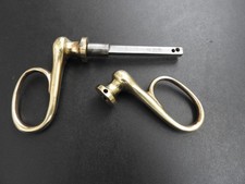 ancienne paire de poignée Béquille de porte laiton serrure quincaillerie FENETRE