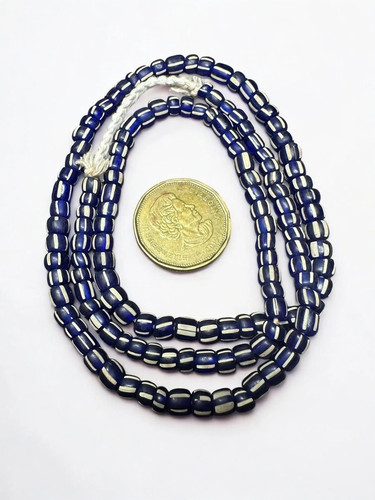 Perles verre java rayé - perles,