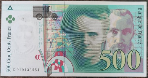 Billet 500 francs pierre et - billet,