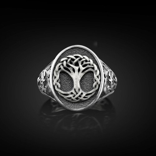 Bague chevalière homme - , en
