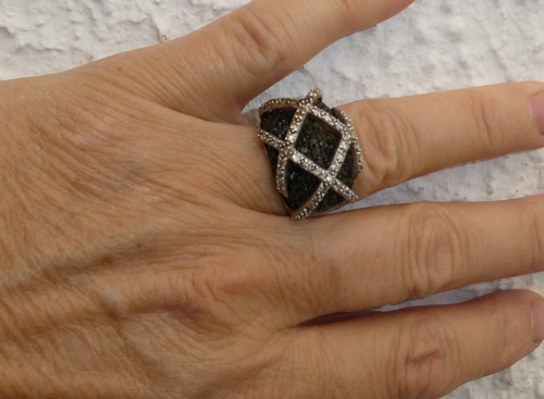 Bague argent oxydes - en, et