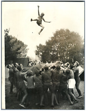 Moisson, jamboree de 1947, les jeunes scouts tchèques Vintage silver print,Ini
