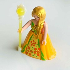 PLAYMOBIL * PRINCESSES * Princesse Eté Cheveux Or Robe Orange Bâton Magique 6168
