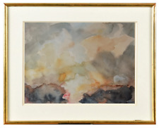 PIERRE PATUREAU (1924-2020) SUPERBE PAYSAGE ET EFFETS DE LUMIERE A BELLEY (44)