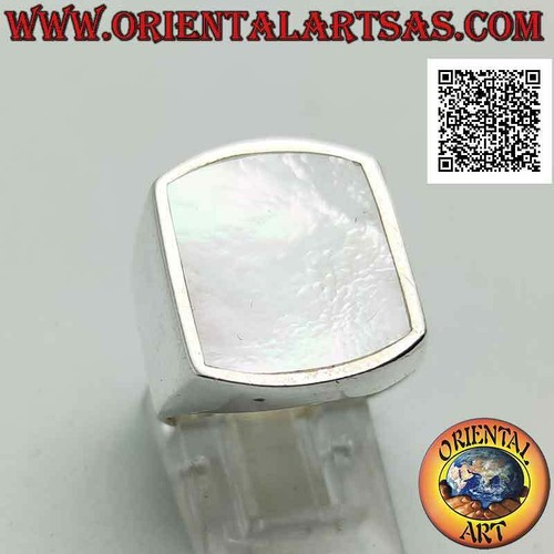 Bague argent 925 nacre - 925‰,