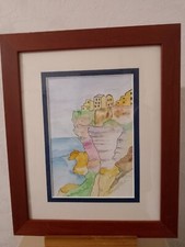 aquarelle  PAYSAGE Corse Bonifacio  - watercolor Corsica