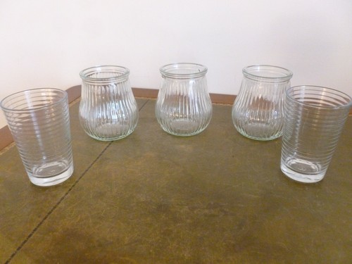 Lot cinq verrines photophore - lot,