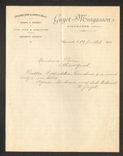 AIGURANDE (36) EPICERIE FINE & VINS "B. GUYOT & MINGASSON"  en 1916