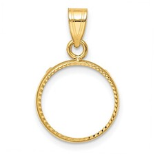 Pendentif En Or Jaune 14K Avec Monture En Prong Pour Diverses Pièces