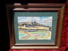 Grande aquarelle signée