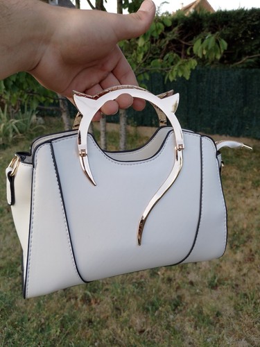 Sac main blanc femme avec - à,