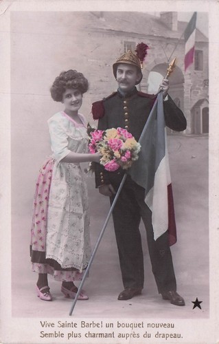 Carte postale thème pompier - carte,