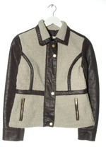 STEFANEL Veste courte Dames Veste T EU 34 blanc cassé-noir style décontracté