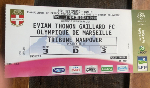 Ticket etg evian - ticket,