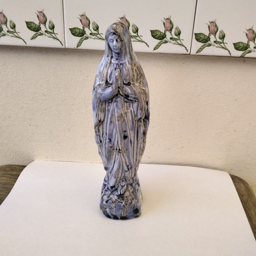 Vierge 22cm faience desvres - vierge,