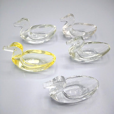 Canad Miniature En Verre Cristal Incurvé Neuf Lot 5 Pièces Vintage Décor Table