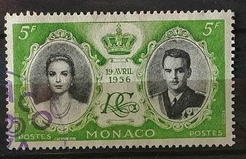 Monaco timbre 476 mariage - timbre,
