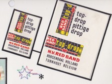 Ancienne étiquette allumettes  Belgique BN57579 Publicité Bonbon ? Top drop