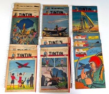 Le journal de Tintin 1948-49-50-51-52-57  41 fascicules superbe couverture !!!