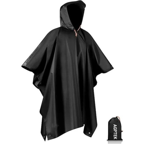 Poncho pluie imperméable noir - pluie,