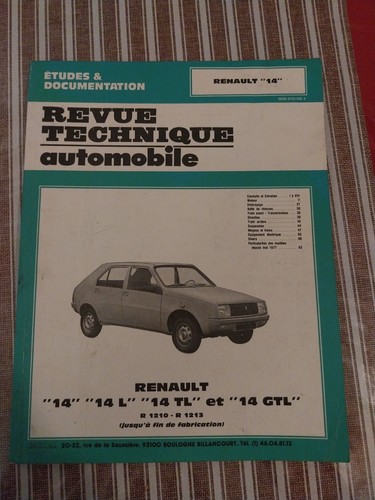 Revue technique renault 2 - technique, 1.2