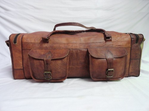 Sac voyage vintage cuir - en,