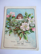 ANCIENNE CHROMO PUBLICITAIRE BERLINGOTS DE CARPENTRAS 84 LOUIS LONG FLEURS 