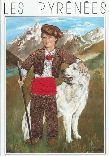 Carte brodée les - brodÉe, "les