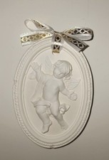 Médaillon ange en plâtre