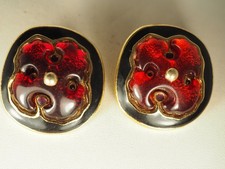 PAIRE BOUCLES D'OREILLES VINTAGE GUY LAROCHE EARRINGS