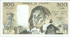 France 500 francs pascal - france,