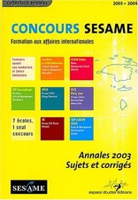 Concours SESAME: Annales