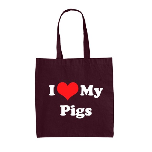 Love pigs toile sac - my,