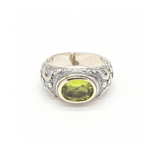 Bague argent et - en, or,