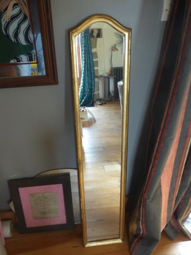 Ancien miroir doré haut - miroir,
