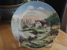 ASSIETTE DE COLLECTION PORCELAINE DLG LIMOGES .  Bateaux oiseaux .XIX EME.TBE