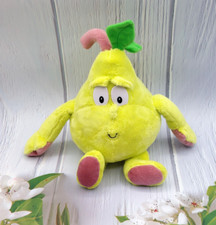 Peluche doudou fruit poire vert jaune mauve GOODNESS GANG TCC global 21 cm assis