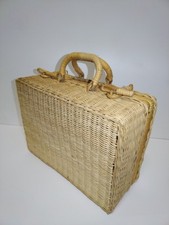 Valise Valisette malette Vanity en rotin Déco beauté