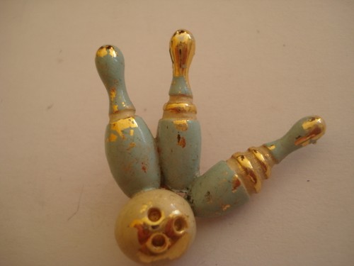Broche vintage boule bowling - vintage,